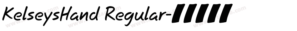 KelseysHand Regular字体转换